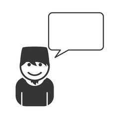 avatar portrait picture with caption bubble