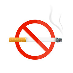 The sign no smoking. Illustration on white background