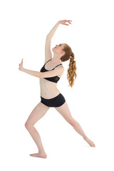Fototapeta premium Full length of a sporty young woman stretching