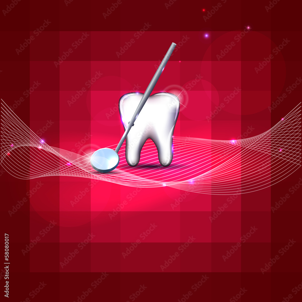 Wall mural modern dental design, bright color background