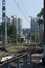 Fototapeta na wymiar Sieć transportu kolejowego Soczi