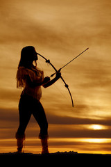 silhouette Native with a bow