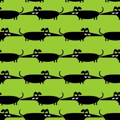Funny dogs seamless pattern