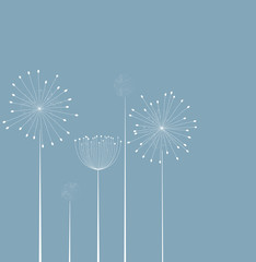 Naklejka premium Decoration with dandelions.