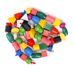 Colorful wooden beads toy