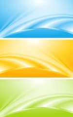 Obraz premium Colourful wavy banners