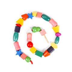 Colorful wooden beads toy