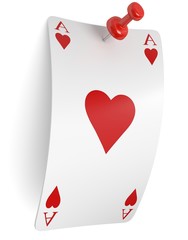 asskarte mit pinnadel