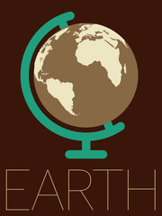 Vector Minimal Design - Earth Sphere