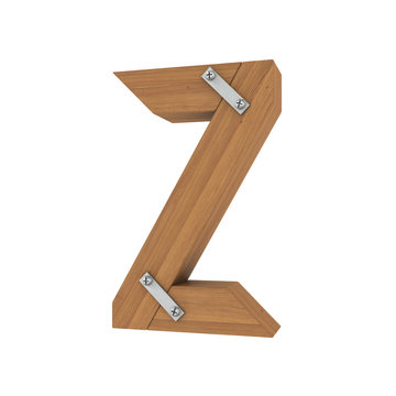 Wooden letter Z
