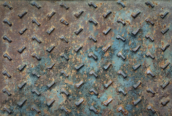 Eisenplatte Metall Eisen Riffelblech verrostet
