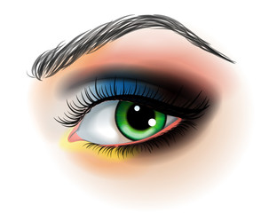 Eye make up vector illustration