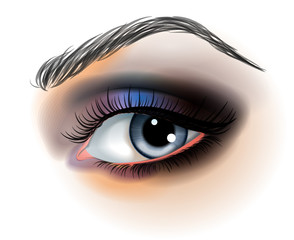 Eye make up vector illustration