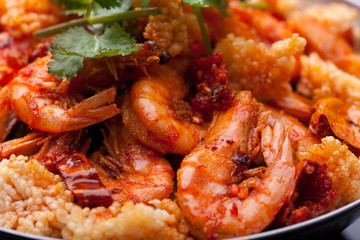Braised prawns