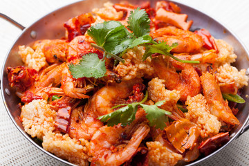 Braised prawns