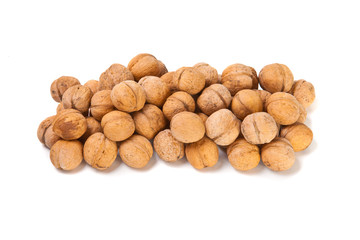 walnuts on a white background