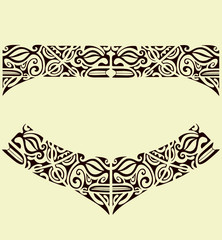 maori mask band tattoo - obrazy, fototapety, plakaty