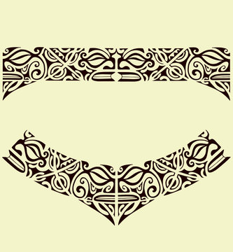 maori mask band tattoo