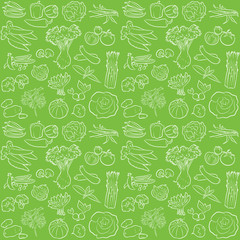 vector pattern of seamless background with vegetables