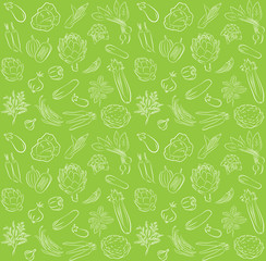 vector pattern of seamless background with vegetables - 58090425