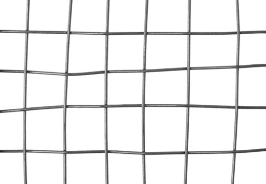 Metal grid isolated on white