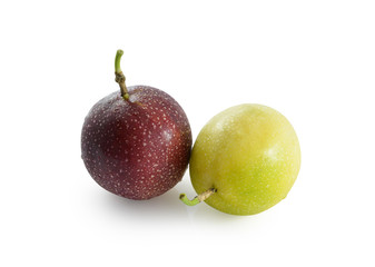 Passion fruit on a white background