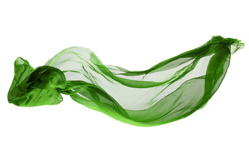 green fabric in motion