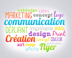 nuage de mots : marketing et communication