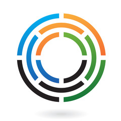 Colorful Abstract Maze Icon