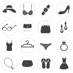 Basic Fashion Icons Vector Collection