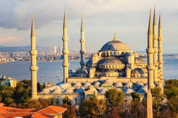 Fototapeta na wymiar Blue mosque in istanbul, turkey