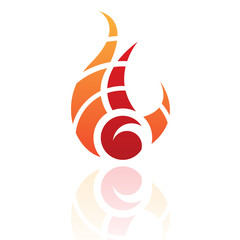 Fire Shaped Abstract Icon