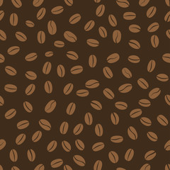 Seamless pattern of coffee beans