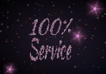 3d graphic of a glowing service symbol of glamour stars
