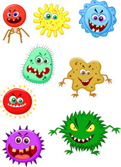 Virus cartoon collection set