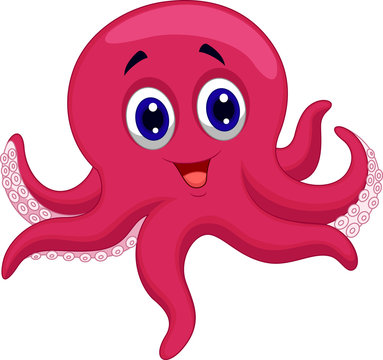 Octopus cartoon Stock Vector | Adobe Stock