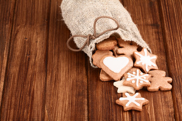 bag of cookies over wooden board
