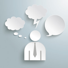 Paper Human Speech and Thought Bubbles