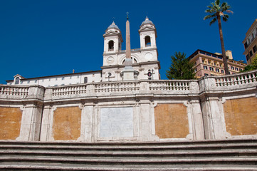 The Spanish Steps, seen from Piazza di Spagna in Rome, Italy.