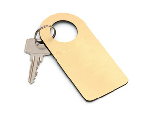 isolated key with a label on a white background