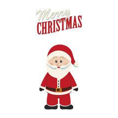 santa claus merry christmas isolated