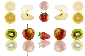 Limone, Mela, Pomodoro, Fragola e Kiwi © fragolerosse