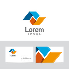 Logo design element with business card template