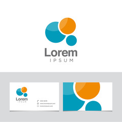 Logo design element with business card template - 58102003