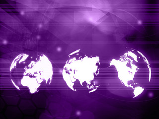 world map technology style..