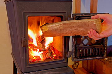 blaze in open fire