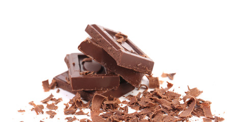 Chocolate bars and shaving.