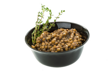 Backed lentils