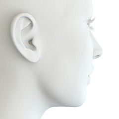 Menschliches Ohr einer Frau