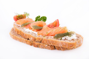 bread with salmon